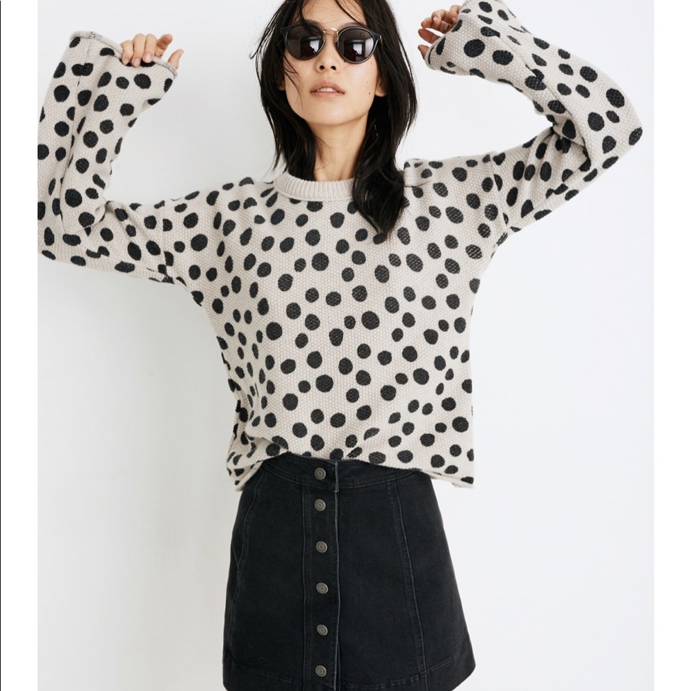 Leopard dot pullover sweater